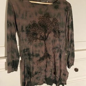 Earthbound flowy, tree of life shirt. Size small, and has been lightly worn